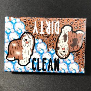 Bearded Collie Dog Kitchen Dishwasher Magnet